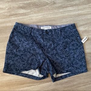 NWT Blue Floral Linen Shorts